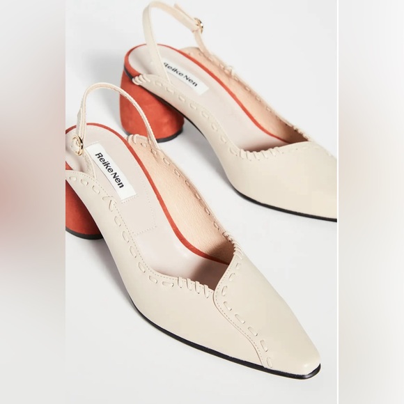 Reike Nen Tan Leather Slingback Mules Size 40/US 9.5 Heel Height 2.5” - Picture 4 of 16